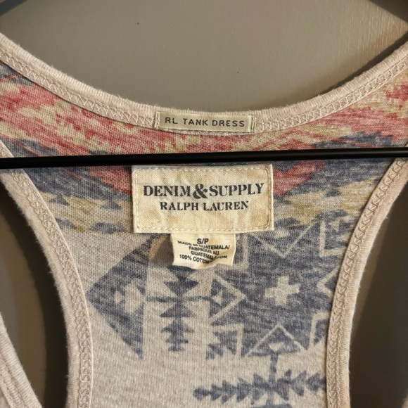Denim & Supply Ralph Lauren Aztec Western Sleeveless Tank Maxi Dress Size S - Picture 4 of 6
